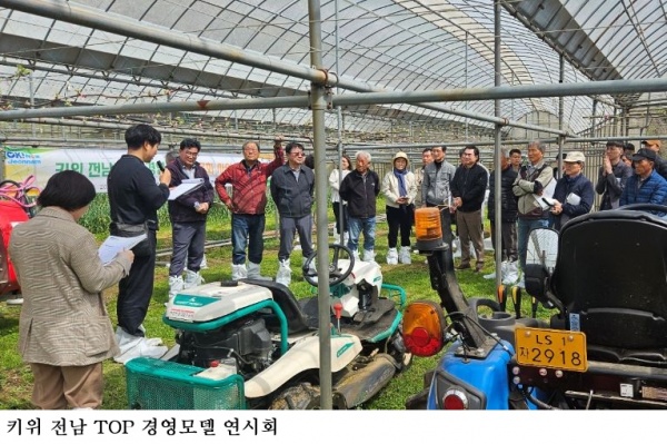 전남 키위 재배 노동력 95% 절감…전남농기원, 인공수분·전자선별 기술 보급 확대