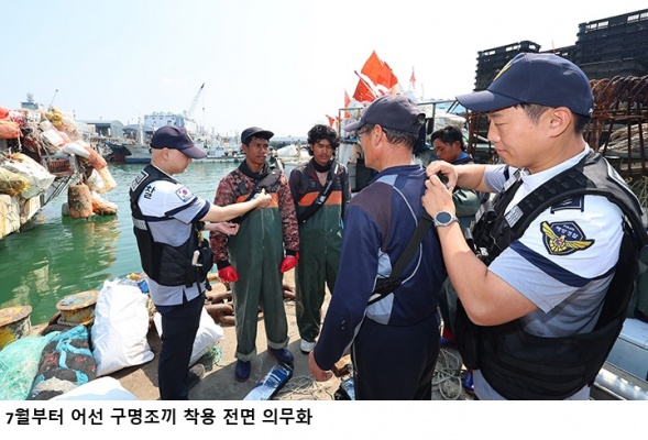 어선 구명조끼 미착용 첫 위반에 과태료 90만원…어업인 9명 810만원 부과 ‘형평성 논란’